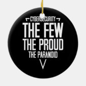 Die laute Cybersicherheit Keramik Ornament (Hinten)