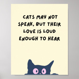 Die laute Liebe der Katzen Poster