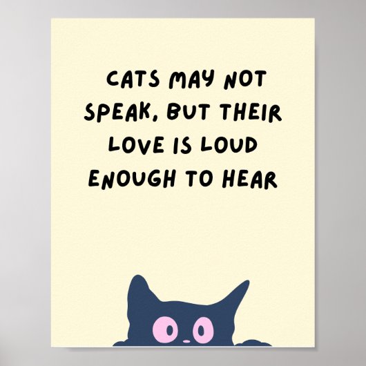 Die laute Liebe der Katzen Poster (Vorne)