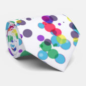 Die laute Spotty weiße Krawatte der Männer (Gerollt)