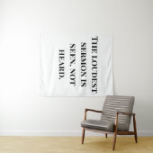 Die lauteste Predigt Wandteppich (Beispiel (Horizontal))