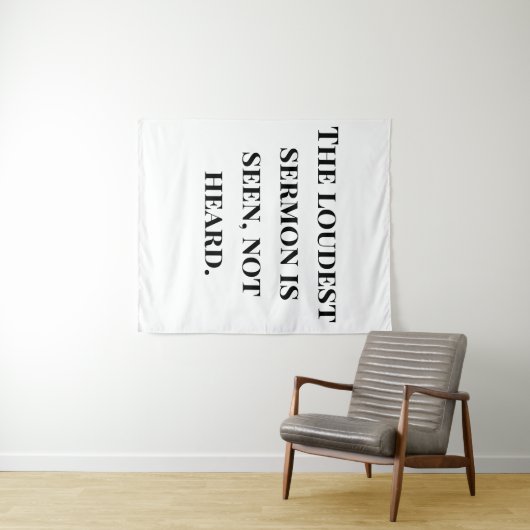 Die lauteste Predigt Wandteppich (Beispiel (Horizontal))