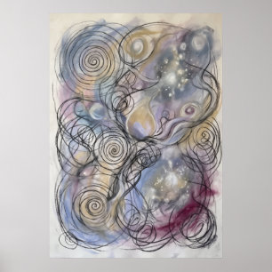 Die Lavendel-Karte der Seelen-Wandkunst Poster