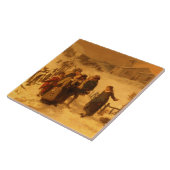 Die Lawine im Winter (von Gerolamo Induno) Fliese (Seite)