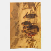 Die Lawine im Winter (von Gerolamo Induno) Geschirrtuch (Vertikal)