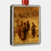 Die Lawine im Winter (von Gerolamo Induno) Ornament Aus Metall (Rechts)