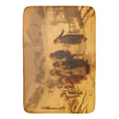 Die Lawine (von Gerolamo Induno) Badematte (Vorderseite Vertikal)