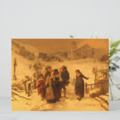 Die Lawine (von Gerolamo Induno) Karte (Stehend Vorderseite)