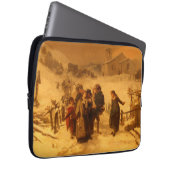 Die Lawine (von Gerolamo Induno) Laptopschutzhülle (Vorne Rechts)