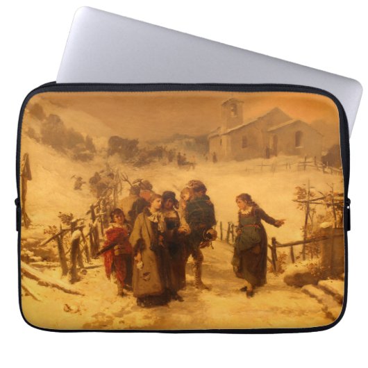 Die Lawine (von Gerolamo Induno) Laptopschutzhülle (Vorderseite)