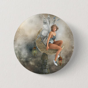 Die Lazy Moon Fairy Button