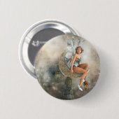 Die Lazy Moon Fairy Button (Vorne & Hinten)