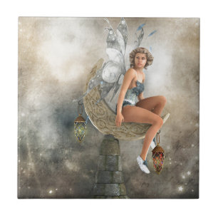 Die Lazy Moon Fairy Fliese