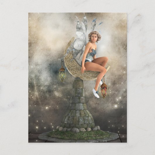 Die Lazy Moon Fairy Postkarte (Vorderseite)