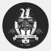 DIE LEAKY CAULDRON™-Shop-Grafik Runder Aufkleber (Vorderseite)
