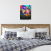 Die lebende Erde (überzogene Leinwand) Leinwanddruck (Insitu (Schlafzimmer))