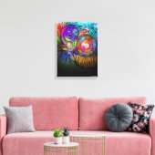 Die lebende Erde (überzogene Leinwand) Leinwanddruck (Insitu (Wohnzimmer))