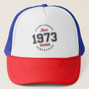 Die lebende Legende 1973 gealtert bis zur Perfekti Truckerkappe