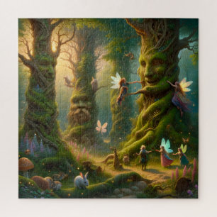 Die lebenden Bäume des verzauberten Feenwaldes Puzzle