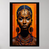 Die lebendige afrikanische Kunsthandwerkerin Maler Poster (Vorne)