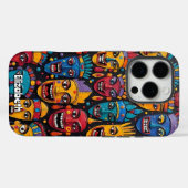 Die lebendige afrikanische Maskenmauer Case-Mate iPhone Hülle (Rückseite (Horizontal))