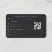 Die lebendige Afro American Nail Salon Business Ca Visitenkarte (Rückseite)