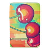 Die lebendige Cherry Art Badematte (Vorderseite Vertikal)