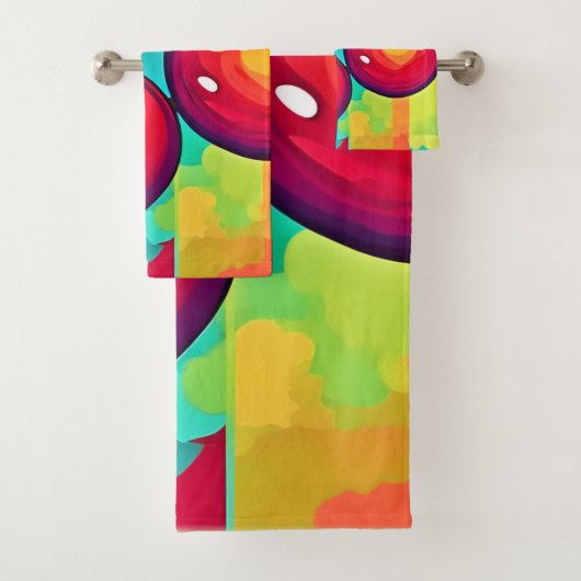 Die lebendige Cherry Art Badhandtuch Set (Insitu)
