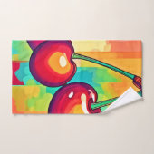Die lebendige Cherry Art Badhandtuch Set (Handtuch)