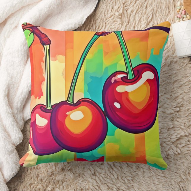 Die lebendige Cherry Art Kissen (Decke)
