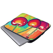 Die lebendige Cherry Art Laptopschutzhülle (Vorne Knopf)