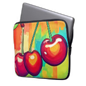 Die lebendige Cherry Art Laptopschutzhülle (Vorderseite Links)