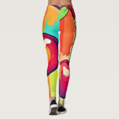 Die lebendige Cherry Art Leggings (Rückseite)