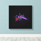 Die lebendige City Bridge ist einzigartig modern Leinwanddruck (Insitu (Holzboden))