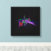 Die lebendige City Bridge ist einzigartig modern Leinwanddruck (Insitu (Holzboden))