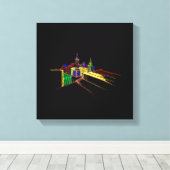 Die lebendige City Bridge ist einzigartig modern Leinwanddruck (Insitu (Holzboden))