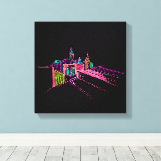 Die lebendige City Bridge ist einzigartig modern Leinwanddruck (Insitu (Holzboden))