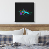 Die lebendige City Bridge ist einzigartig modern Leinwanddruck (Insitu (Schlafzimmer))