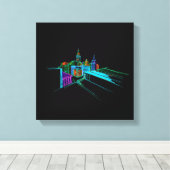 Die lebendige City Bridge ist einzigartig modern Leinwanddruck (Insitu (Holzboden))