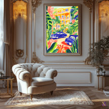 Die lebendige City Street mit den klassischen Auto