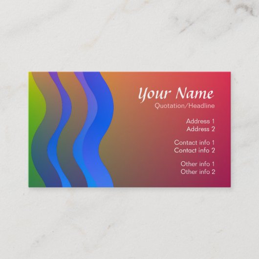Die lebendige Colorss Business Card Visitenkarte (Vorderseite)
