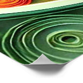 Die lebendige, farbenfrohe Kunst des Papierabbaus Poster (Ecke)