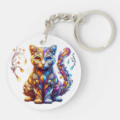 Die lebendige Glow Cat Schlüsselanhänger (Rückseite)