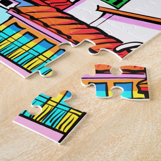 Die lebendige italienische Fassade Puzzle (Seite)