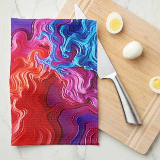 Die lebendige Kunst der Farbfusion Geschirrtuch (Viertel Falte)