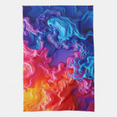 Die lebendige Kunst der Farbfusion Geschirrtuch (Vertikal)