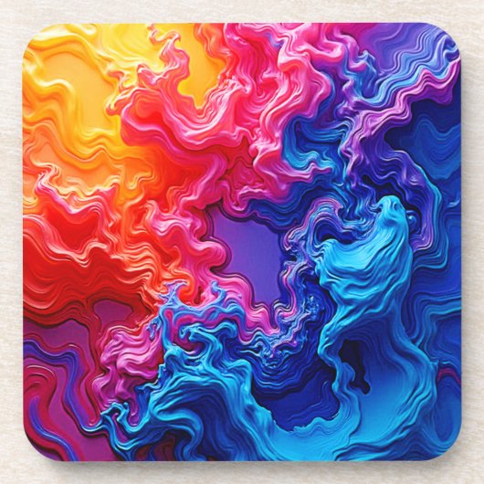 Die lebendige Kunst der Farbfusion Getränkeuntersetzer (Vorderseite)