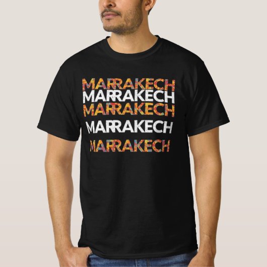 Die lebendige Marrakesch Moderne Kunst T-Shirt (Vorderseite)