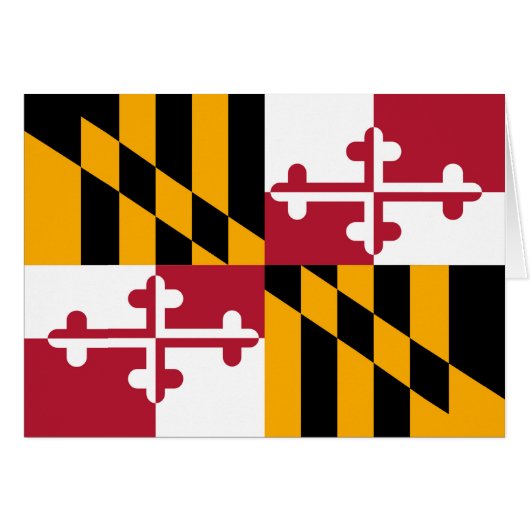 Die lebendige Maryland-Staatsflagge (Vorderseite (Horizontal))