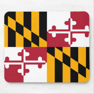Die lebendige Maryland-Staatsflagge Mousepad